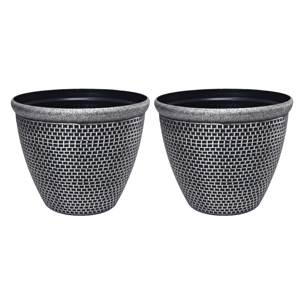 Outdoor Plant Pots 30cm Plastic Planters 2pk | HomeAndLiving - 3