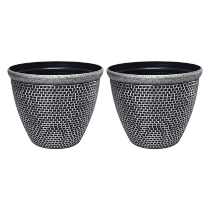 Outdoor Plant Pots 30cm Plastic Planters 2pk | HomeAndLiving - 3