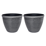 Outdoor Plant Pots 30cm Plastic Planters 2pk | HomeAndLiving