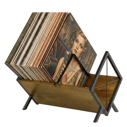 Vinyl Record Storage Rack Shelf Display | HomeAndLiving - 9