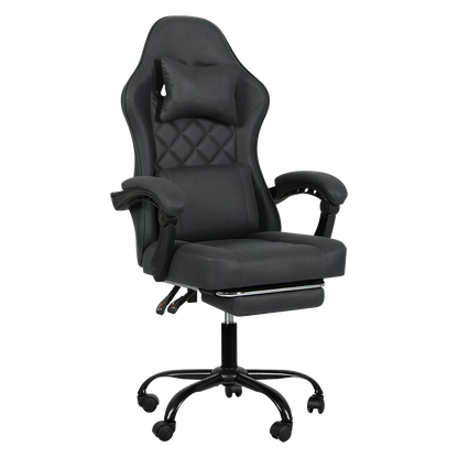 High Back Office Chair Grey Fabric 60x60x124cm