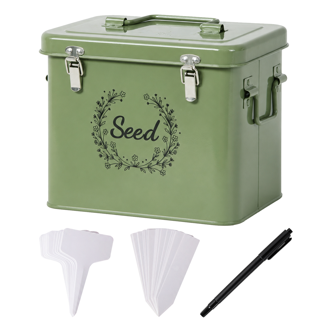 Seed Storage Box With Compartments 12x8cm