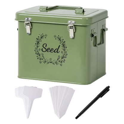 Seed Storage Box With Compartments 12x8cm