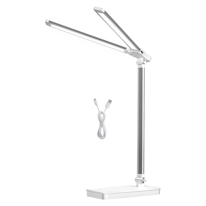 Luxury Double Head Desk Lamp LED Light Eye Caring USB  Comfortable