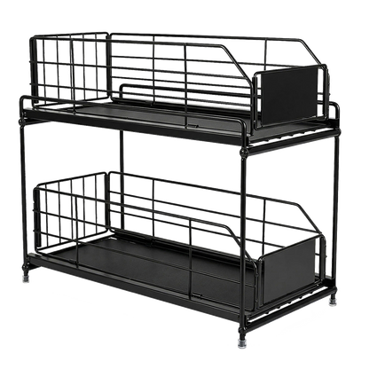 Pull Out Cabinet Organiser 2 Tier Kitchen | HomeAndLiving - 9