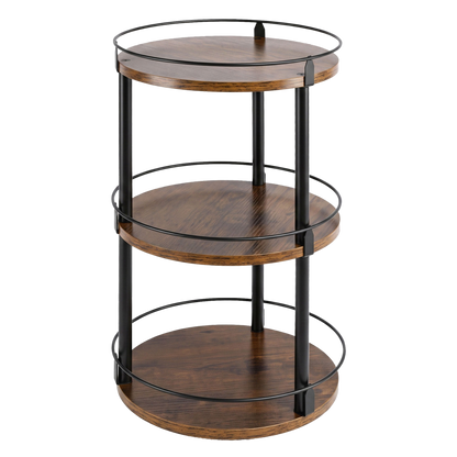 Lazy Susan Turntable 3 Tier Spinner 27.8x27.8x46.5cm