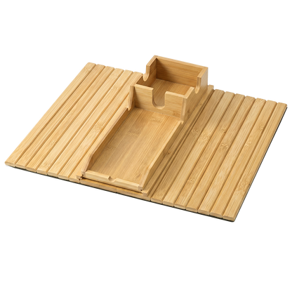 Levede Bamboo Sofa Arm Tray Cup Holder Detachable Couch Side Table Non-Slip