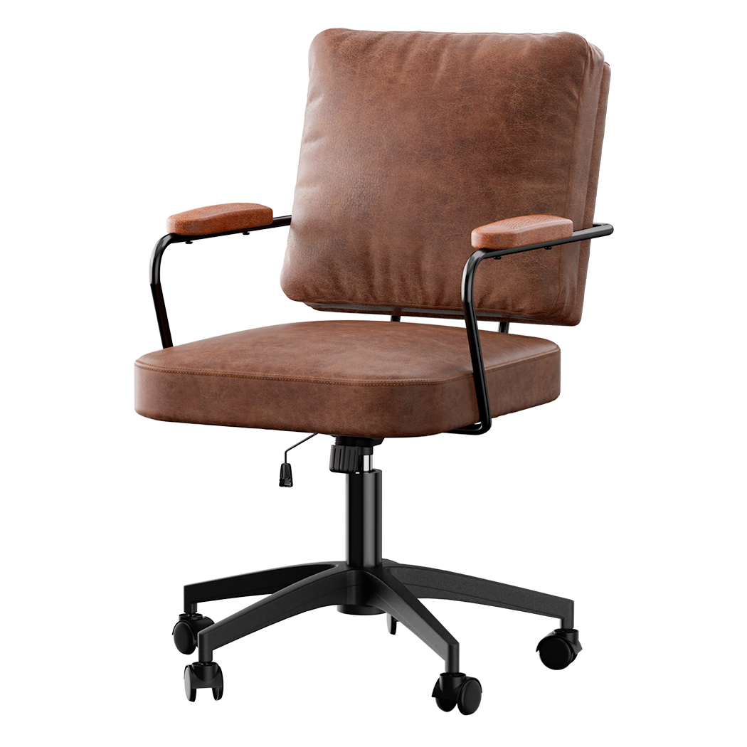 Modern Office Arm Chair Leather Executive Chairs  High Back Support