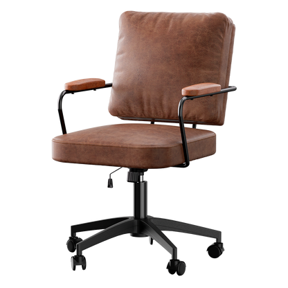 Modern Office Arm Chair Leather Executive Chairs  High Back Support
