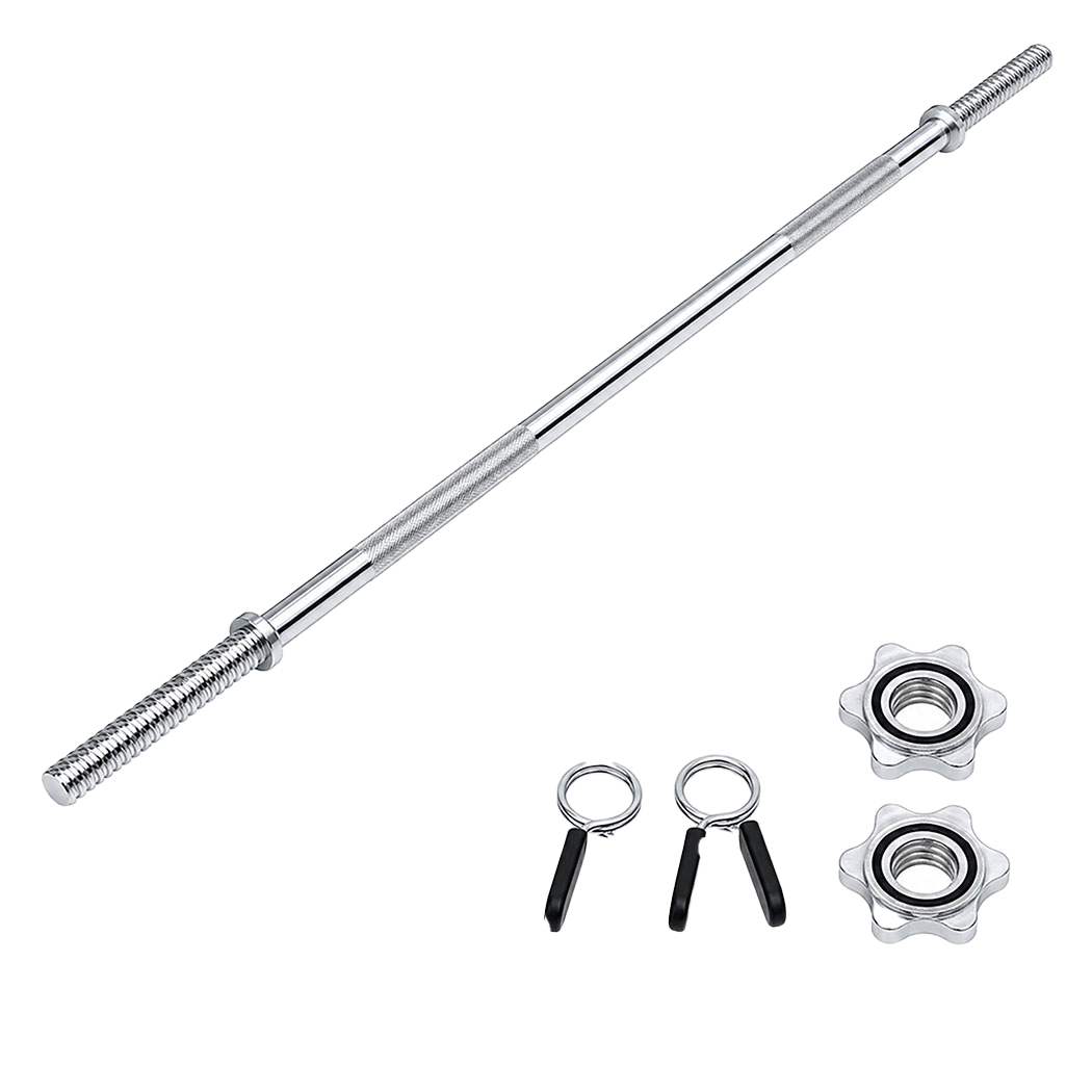 Centra 140cm Weight Lifting Bar Standard Barbell Home Gym Fitness Steel 480LB