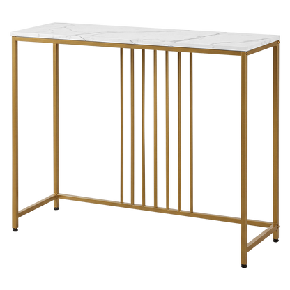 Marble Effect Console Table Narrow Hallway | HomeAndLiving