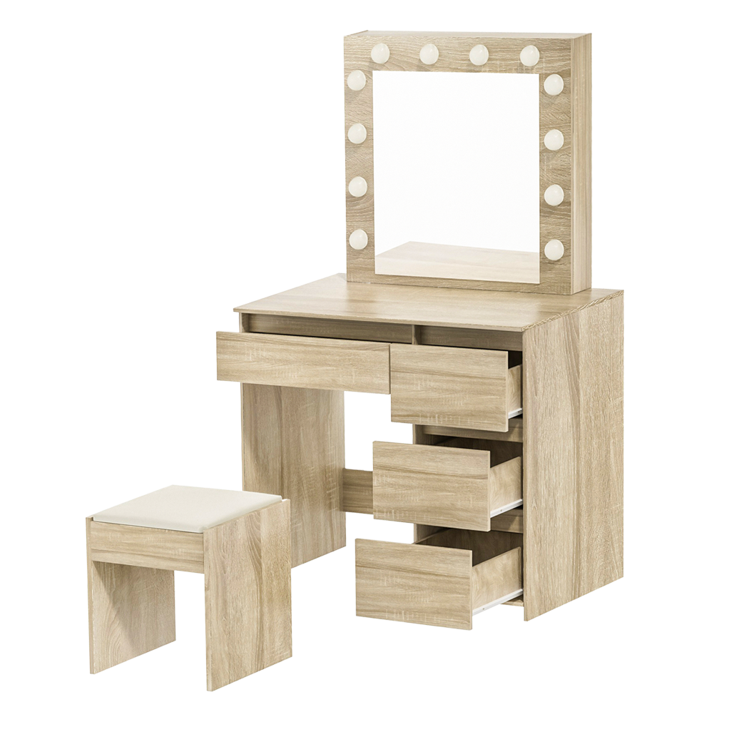 Luxury Dressing Table Stool Set Makeup Mirror Led  Durable Frame