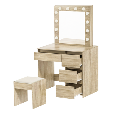 Luxury Dressing Table Stool Set Makeup Mirror Led  Durable Frame