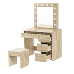Luxury Dressing Table Stool Set Makeup Mirror Led  Durable Frame