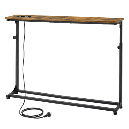 Sofa Console Table Power Ports Adjustable Height | HomeAndLiving