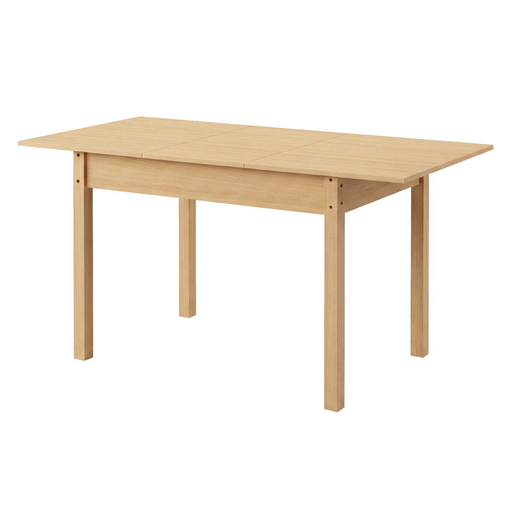 Levede Extendable Dining Table Oak Finish 4-6 Seater Wooden Kitchen 110-150cm
