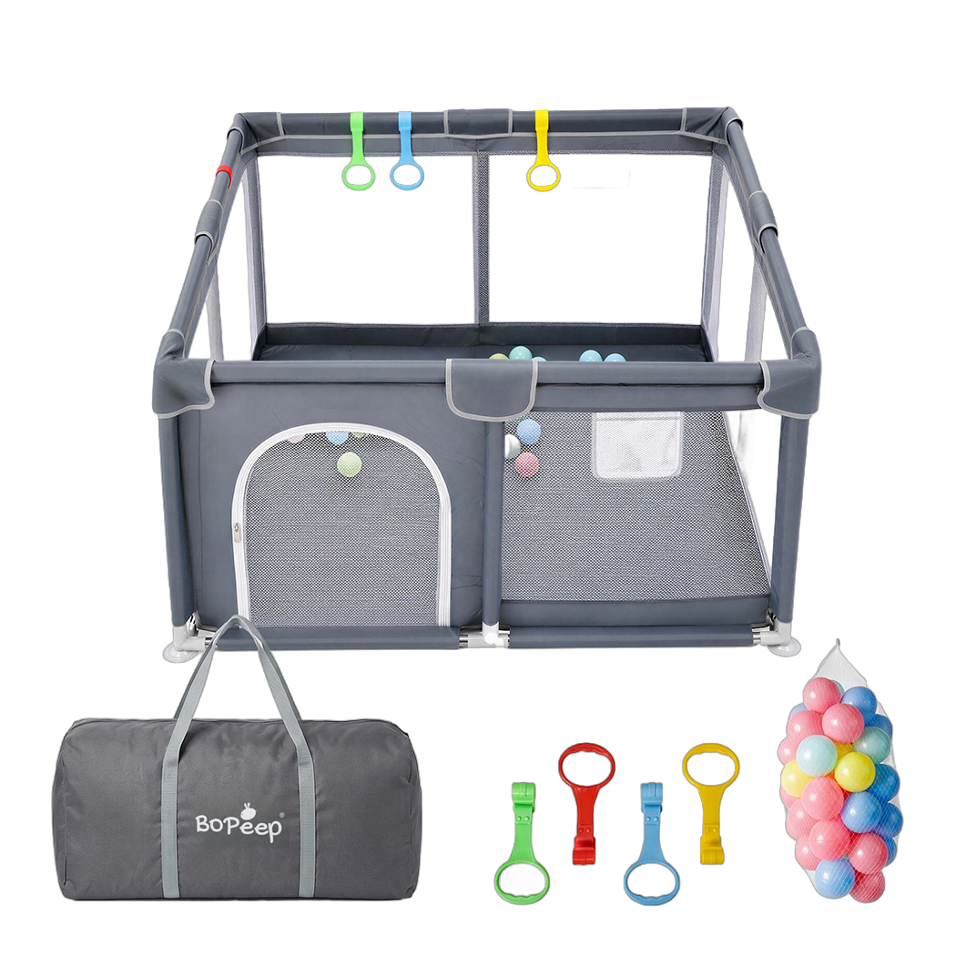 Baby Playpen Grey Play Area 127x127cm