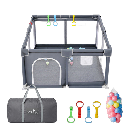 Baby Playpen Grey Play Area 127x127cm