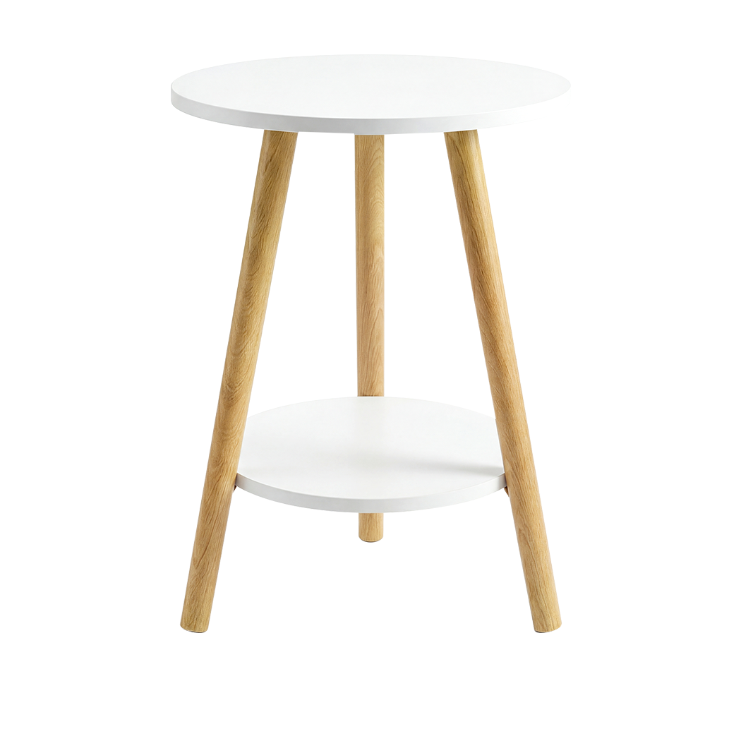 Round Coffee Table 2-Tier Side Table | HomeAndLiving