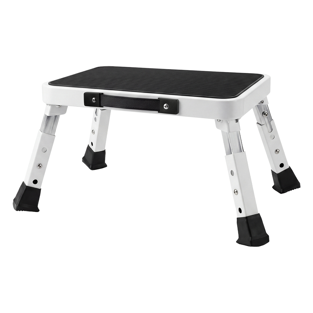 Folding Aluminium Step Stool 150kg Adjustable | HomeAndLiving