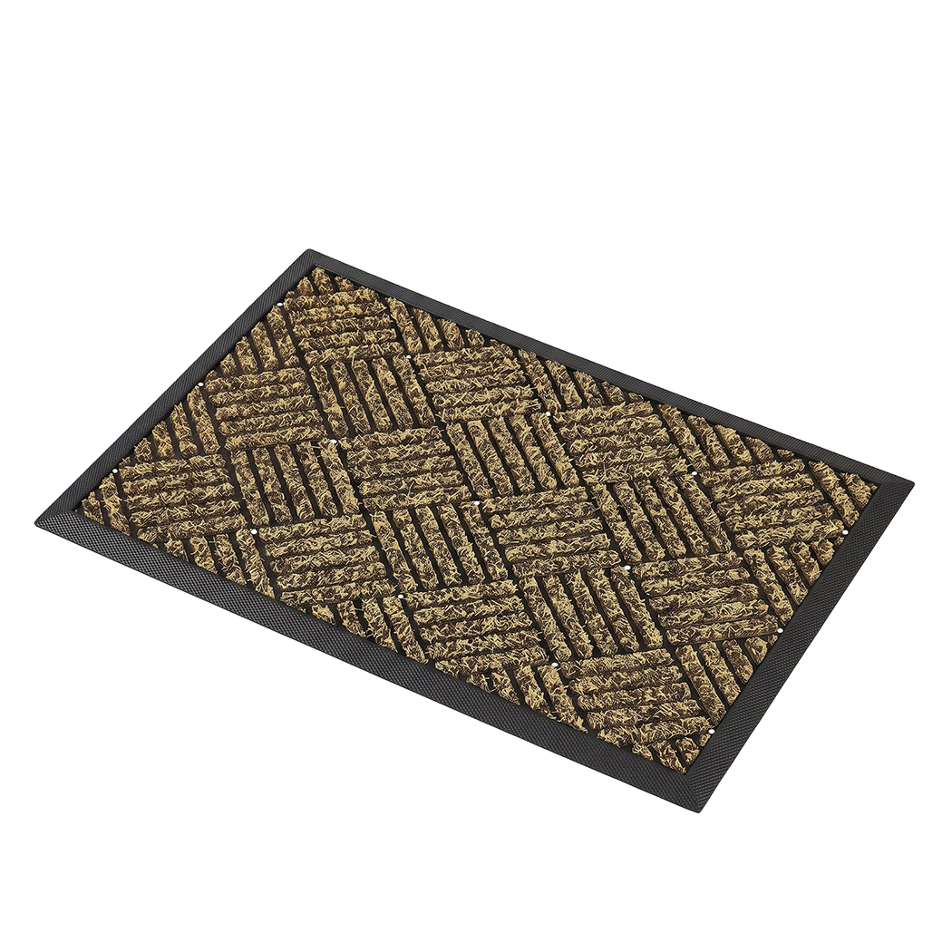 Front Door Mat Thick Brown 60x90cm