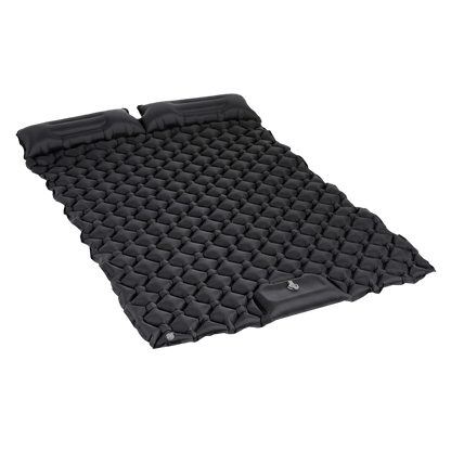 Camping Mattress Double Wide Black 195x125x12.5cm