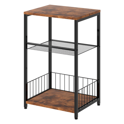 3-Tier Side Table Storage 40x30x60cm