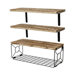 Floating Wall Shelves 3-Piece Paulownia Set | HomeAndLiving