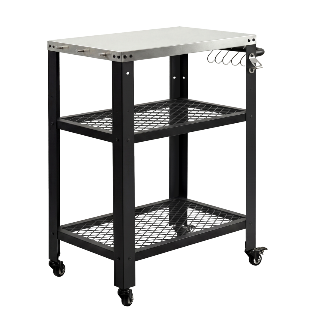 Outdoor Kitchen Cart BBQ Trolley Stainless Steel | HomeAndLiving