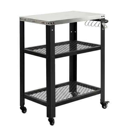 Outdoor Kitchen Cart BBQ Trolley Stainless Steel | HomeAndLiving