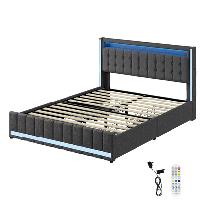 Ergonomic Queen Bed Frame  Multipurpose Use Classic Durable