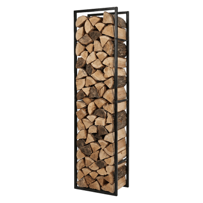 Levede Firewood Rack Steel Outdoor Storage Log Holder Fireplace 40 x 25 x 150cm