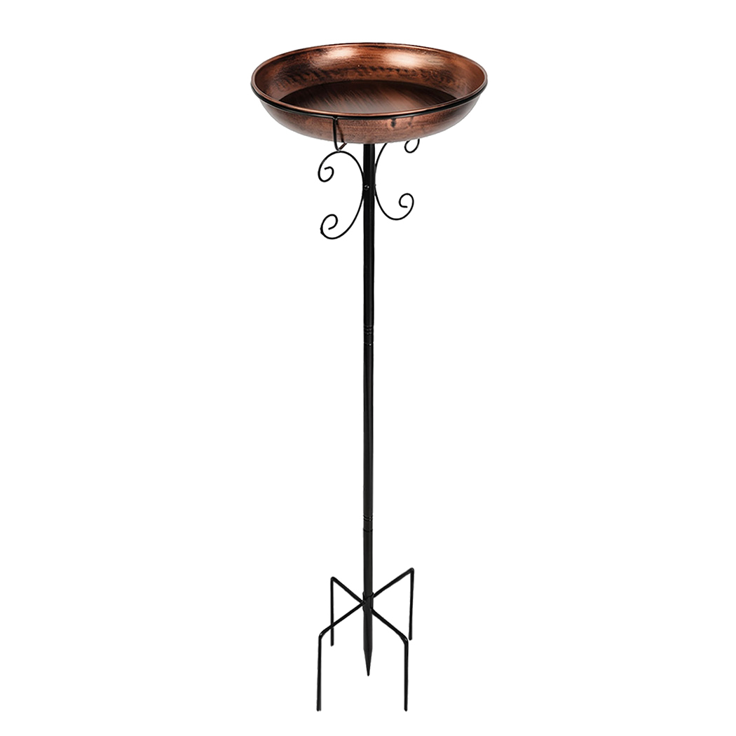 Metal Bird Bath Feeder Freestanding 100cm | HomeAndLiving - 9