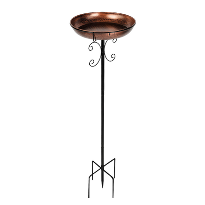 Metal Bird Bath Feeder Freestanding 100cm | HomeAndLiving - 9