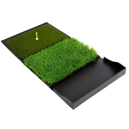 Golf Hitting Mat Dual Turf Green 74x41x5cm