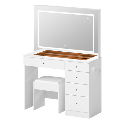 Vanity Table LED Mirror Set 100x40x140cm