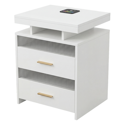 Smart Bedside Table With Charging 45x40x60cm