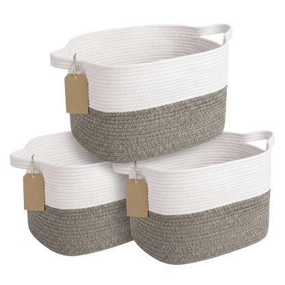 Foldable Storage Baskets Cotton 33x25.5x23cm