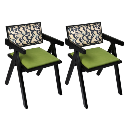 Luxury 2X Dining Chair Retro Backrest Chair  Sleek Modern Look