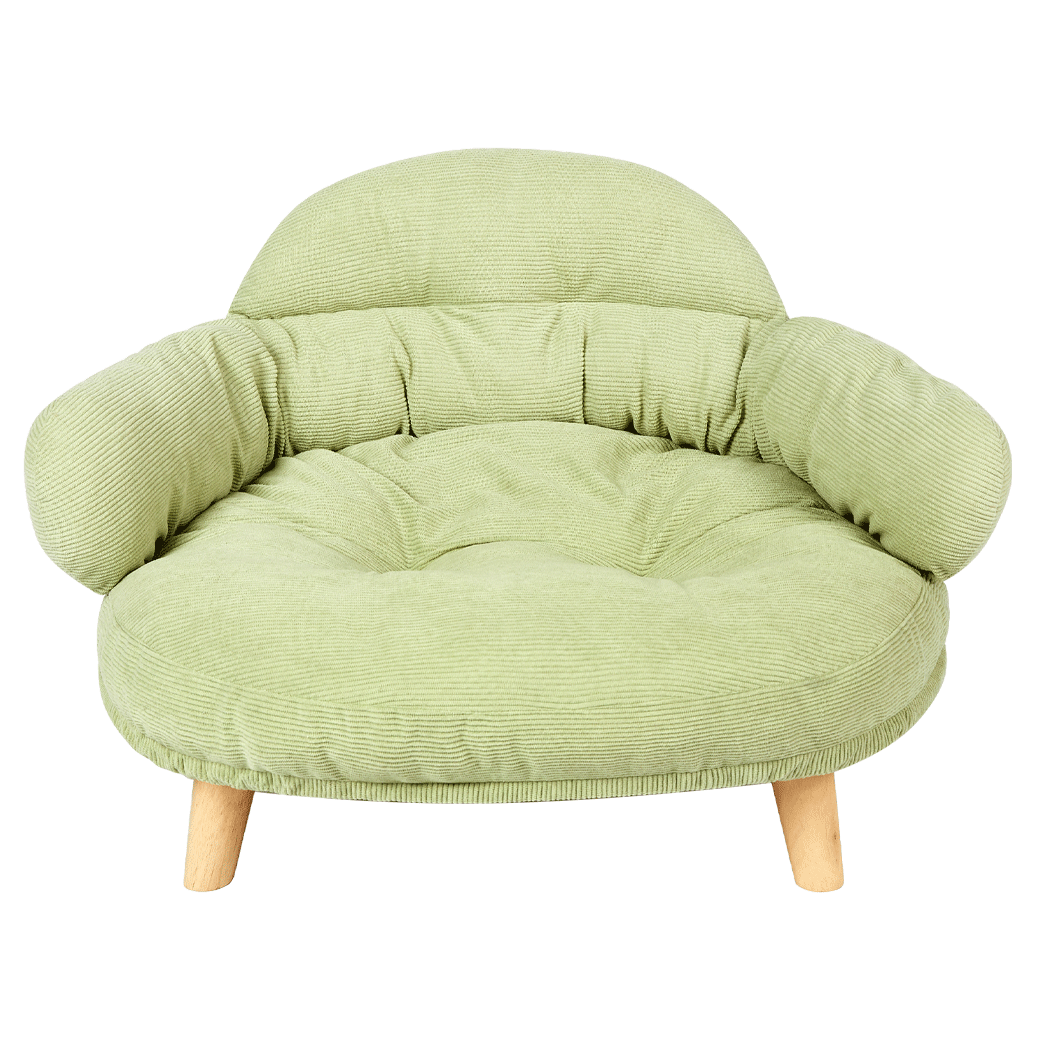 Pet Sofa Green Fabric 70x56x42cm