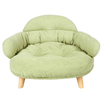 Pet Sofa Green Fabric 70x56x42cm
