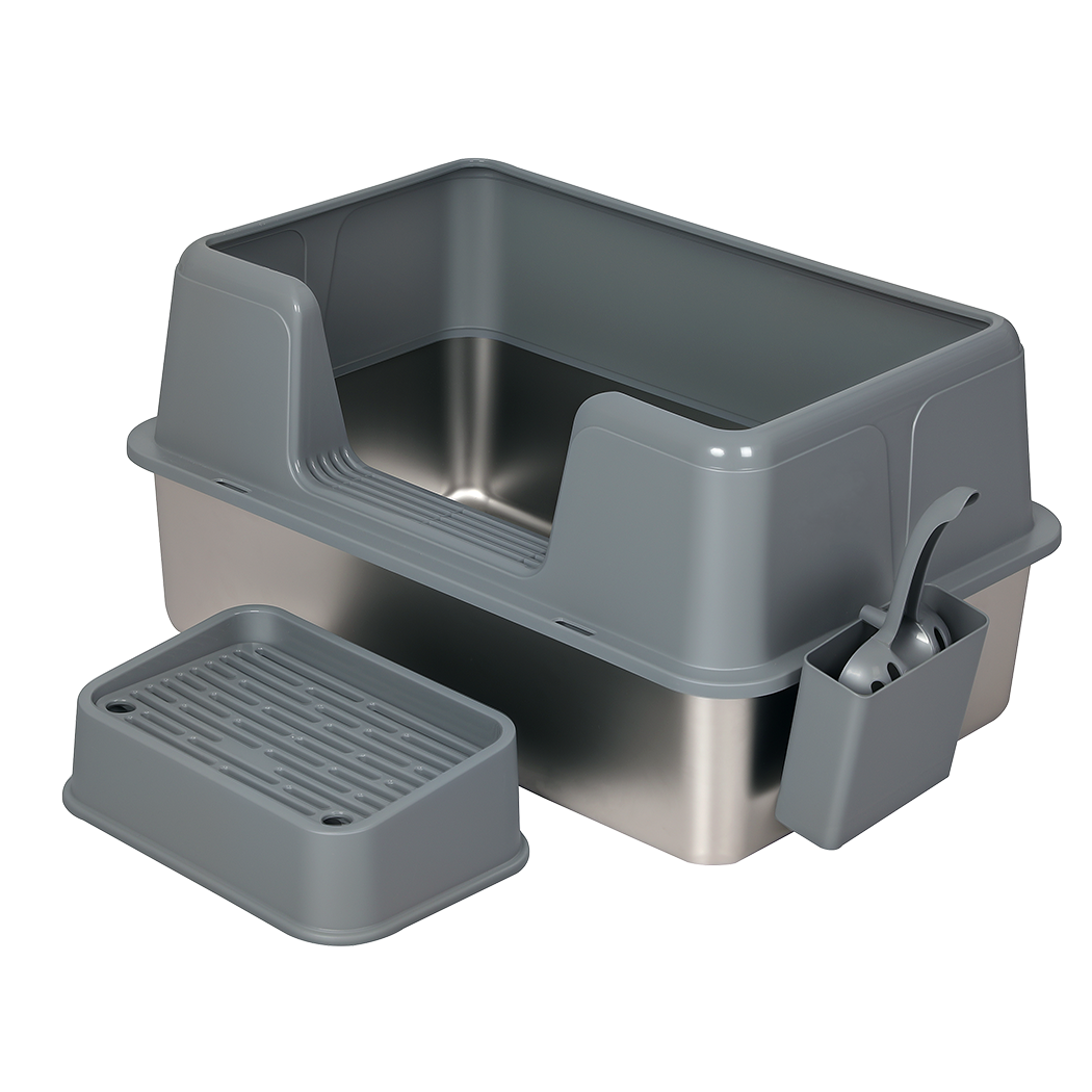 Stainless Steel Cat Litter Box Large 60x40x31.5cm