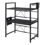 3 Tier Microwave Shelf Adjustable Kitchen Rack | HomeAndLivi
