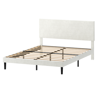 Queen Bed Frame Upholstered 200x154.5x113cm