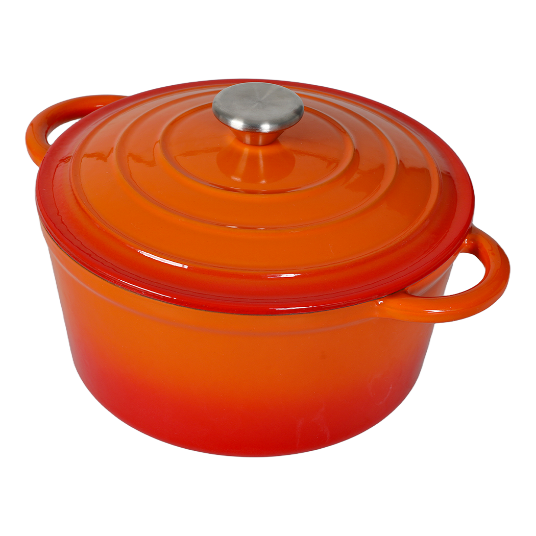 Cast Iron Dutch Oven Orange 24x30.5x17cm