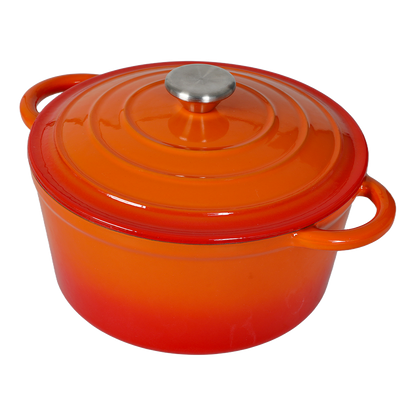 Cast Iron Dutch Oven Orange 24x30.5x17cm
