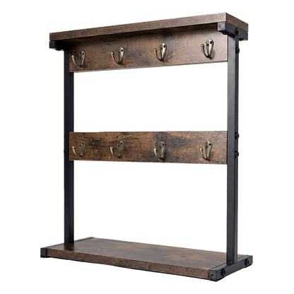 Levede Mug Rack 8 Hook Storage Holder Stand Kitchen Counter Cup Organizer Rustic