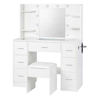 Dressing Table With Lights 110x40x138cm