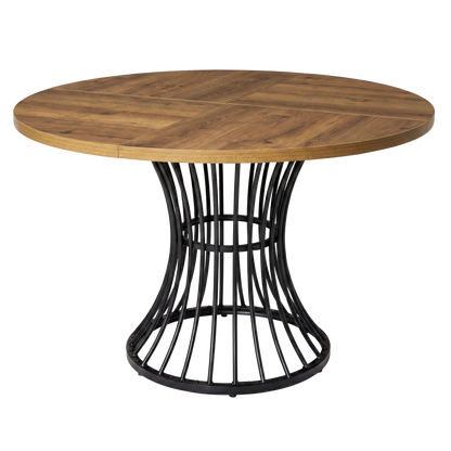 Round Dining Table Brown 120x120x75cm