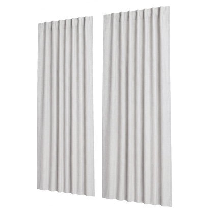 Marlow 100% Blackout Curtains Thermal Linen Look Blockout Drapes 2-Panel Bedroom